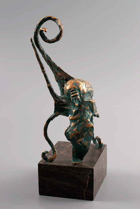 Capricorn 3 - Bronze sculpture, 44cm, 2009