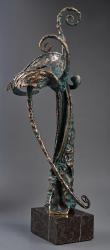 Ingerii Apocalipsei: Inger III - Sculptură în bronz-marmură, 65cm, 2016
