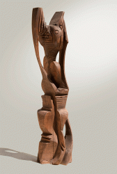 Bat - Wood sculpture, 168cm, 2005