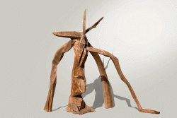 Lup - Sculptură în lemn, 260cm, 1998