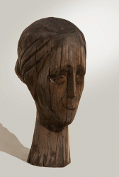 Portret - Sculptură în lemn, 54cm, 1997