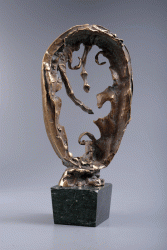Portrait 2 - Bronze sculpture, 32cm, 2014