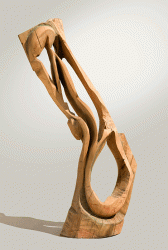Strigăt - Sculptură în lemn, 195cm, 2009