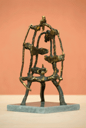 Stained Glass I - Bronze sculpture, 32cm, 1998
