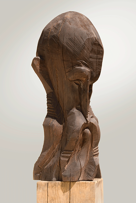Prophet 1 - Wood sculpture, 92cm, 2008