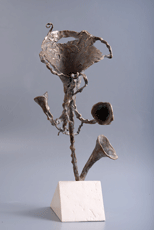 Trumpet - Bronze sculpture, 60cm, 2014