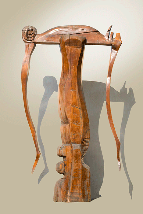 Jug - sculptura in lemn, 270cm, 2001