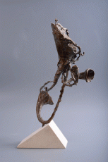 Trumpet - Bronze sculpture, 60cm, 2014