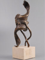 Capricorn IV, sculptură în bronz, 52cm, soclu de piatră de Viștea, 2003