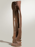 Coloană cu ochi, sculptură în lemn, 154cm, 2005