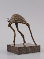 Dans macabru II, sculptură în bronz, 33cm, soclu de marmură, 1998