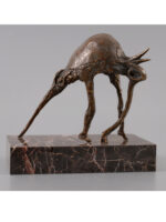 Dans macabru III, sculptură în bronz, 33cm, soclu de marmură, 1998