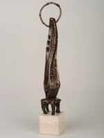 Evanghelist I, sculptură în bronz, 78cm, soclu de marmură, 2020