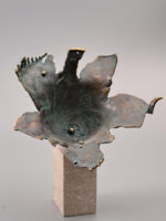 Explozie solară 2, sculptură în bronz, 37cm, soclu de piatră, 2003