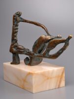 Faraon, sculptură în bronz, 32cm, soclu de marmură, 1998