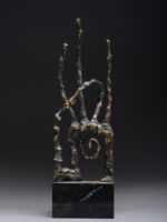 Mână III, sculptură în bronz, 40cm , soclu de marmură de Guatemala, 2018
