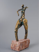 Nud 1, sculptură în bronz, 46cm, soclu de marmură de Moneasa, 1997