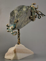 Peṣte I, sculptură în bronz, 43x57cm, soclu de marmură de Rușchița, 2013
