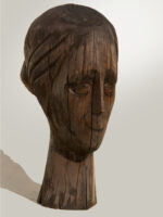 Portret, sculptură în lemn, 54cm, 1997