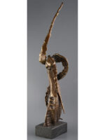 Rănit, sculptură în bronz, 100cm, soclu de granit, 2017