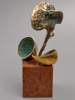 Rezonanṭe 1, sculptură în bronz, 48cm, soclu de marmură, 2012