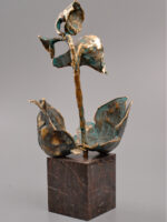 Rezonanṭe 2, sculptură în bronz, 53cm, soclu de marmură, 2012