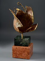 Sămânță, sculptură în bronz, soclu de marmură, 2014