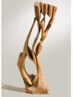 Strigăt, sculptură în lemn, 195cm, 2009