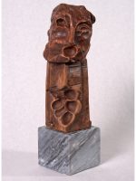 Mirare, sculptură în lut ars, 33cm, soclu de marmură, 2018